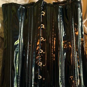 Latex under breast corset adjustable